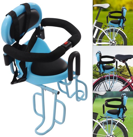 CS® - Fietsstoeltje junior- Fietsstoeltje achterzitje 6 jaar- Fietsstoeltje rugsteun- Fietsstoeltje achterzitje 4 jaar- Fietsstoeltje Achterzitje- Fietsstoeltje Achter- Voetsteun- Rood- U beugel- Met riem- Voet bescherming van Merkloos