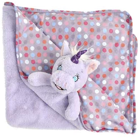 Cubbies knuffeldoek Large Unicorn Aurora Snuggle Collection van Cubbies
