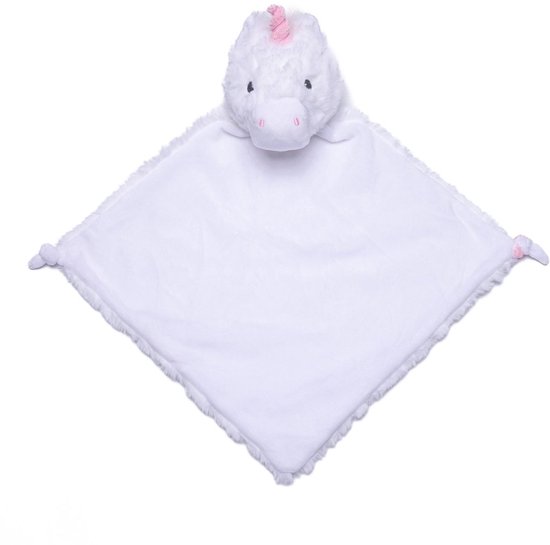 Cubbies knuffeldoekje Unicorn Starflower Snuggle Collection - eenhoorn wit/roze van Merkloos