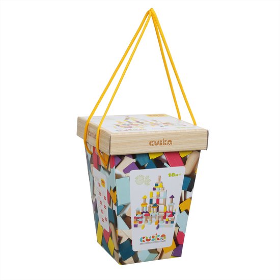 Cubika houten blokkenset - 50 stuks van Cubika