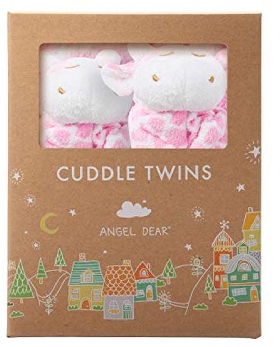 Cuddle Twins Set - Schattige Roze Giraffe Dekentjes voor Pasgeborenen