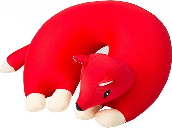 Cuddlebug Nekkussen Fox - 30 X 30 Cm Rood - Kinderen - Knuffel - R pet van CuddleBug