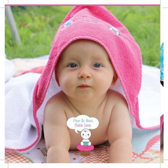 Cupcake Babies Babybadje, Roze Badje/ Roze Badcape En Blauw Badeendje van Baninni