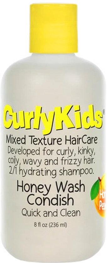 Curly Kids - Honey Wash Condish - 2 in 1 - 236ml van Merkloos
