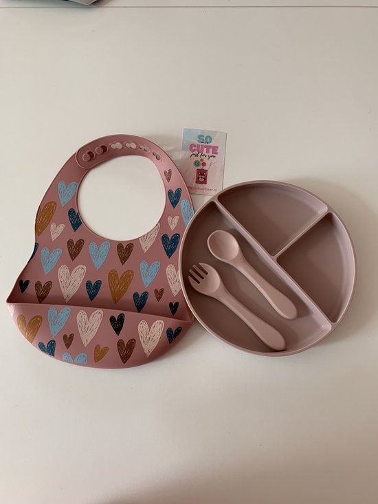 Custombear siliconen kinder eetset 100% BPA vrij baby shower gift van Custombear