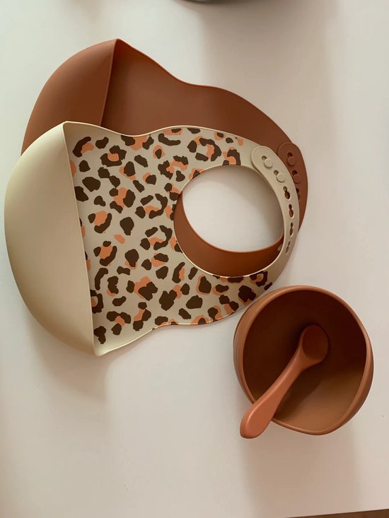 Custombear.nl - kinder eetset siliconen - babyshower - kraamkado - 5 delig 100%BPA vrij van Custombear.nl