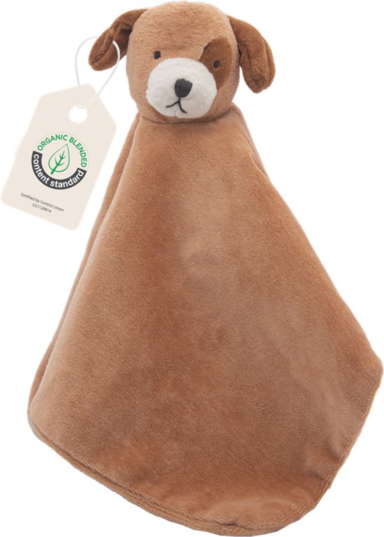 Cute since 1999 - Biologisch Knuffeldoekje - Diego de Hond - Doudou - 35 x 35 cm van Merkloos