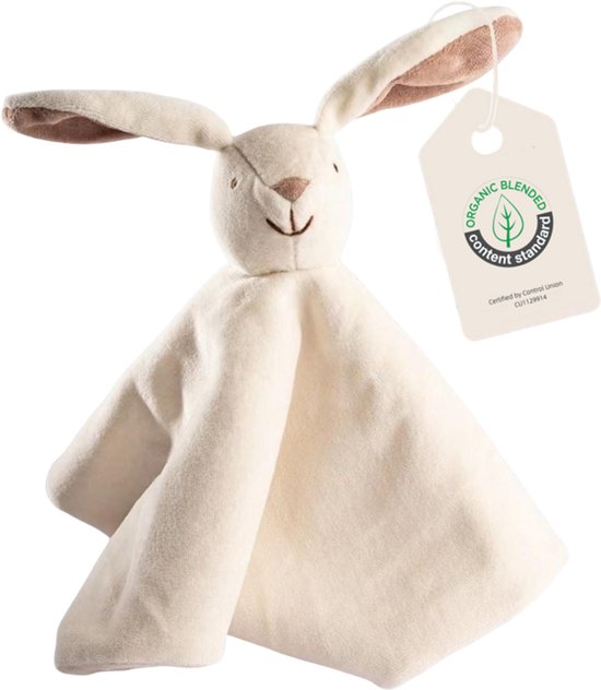 Cute since 1999 - Biologisch Knuffeldoekje - Emily het knuffel konijn - Doudou - 35cm x 35cm van Merkloos
