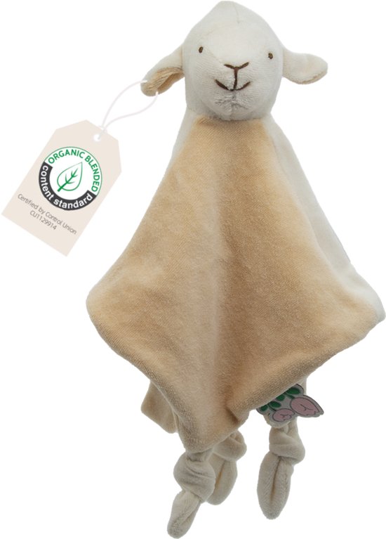 Cute since 1999 - Biologisch Knuffeldoekje - Lulia de Lammetje -Doudou - 30 x 30 cm van Merkloos