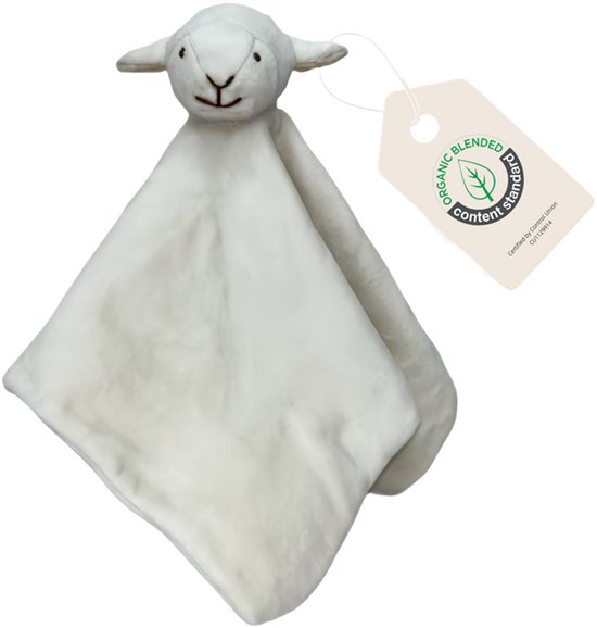 Cute since 1999 - Biologisch Knuffeldoekje - Lulu het Lammetje - Doudou - 35 x 35 cm van Merkloos