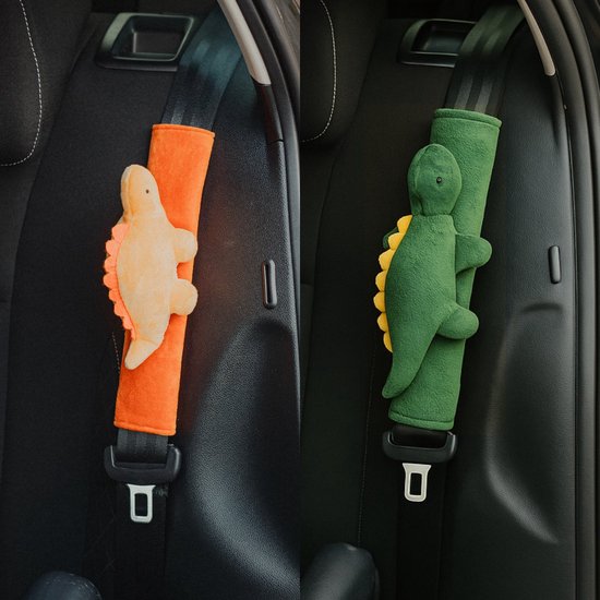 Cute since 1999 - Gordelhoes Bundel - Groene & Oranje Dino Gordelhoes - Gordelbeschermer Kind van Merkloos