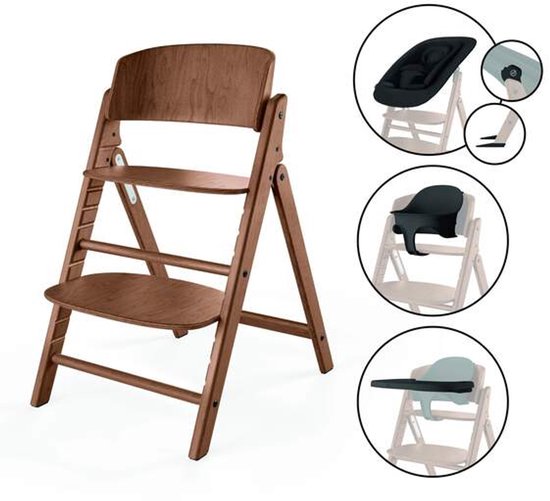 Cybex Click & Fold 4 In 1 - Kinderstoel - All Natural Dark van Merkloos
