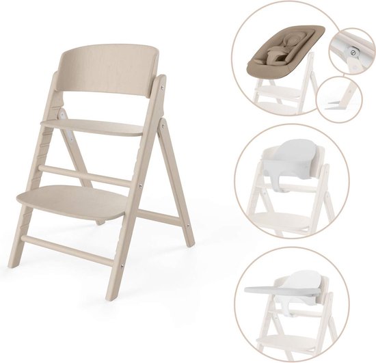 Cybex Click & Fold 4 In 1 - Kinderstoel - All Natural - Light Natural van Merkloos