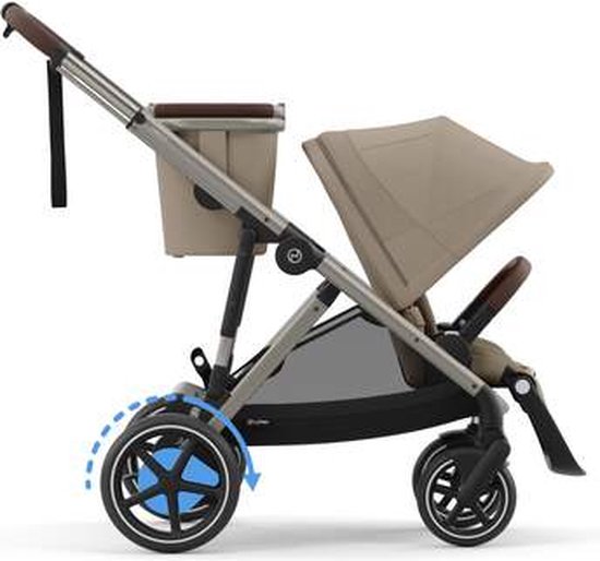Cybex e-Gazelle S - Kinderwagen - Almond Beige - Taupe Frame van Cybex