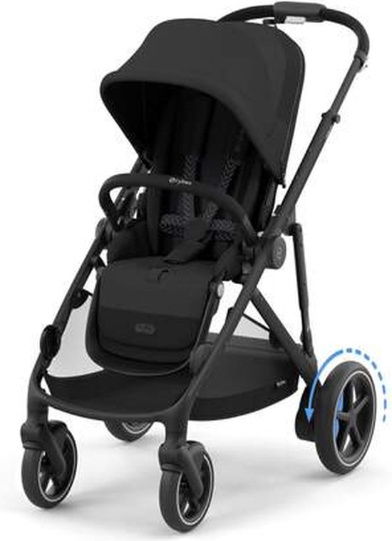 Cybex e-Gazelle S - Kinderwagen - Moon Black - Black Frame*** van Merkloos