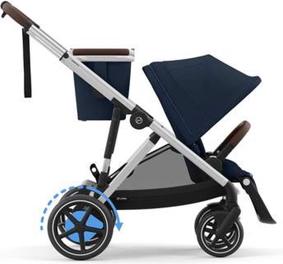 Cybex e-Gazelle S - Kinderwagen - Ocean Blue - Silver Frame van Cybex