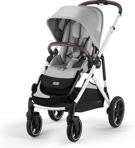 Cybex Gazelle S - Kinderwagen - Stone Grey - Silver Frame van Merkloos