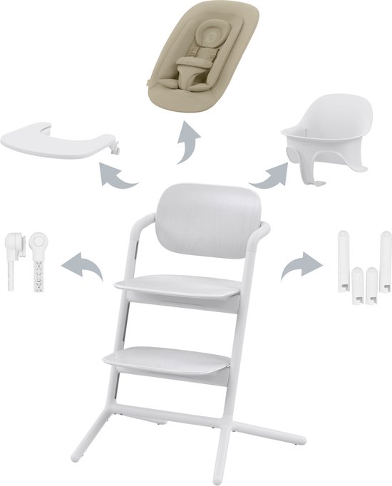 Cybex Lemo - Kinderstoel - 4 in 1 Set - All White van Cybex