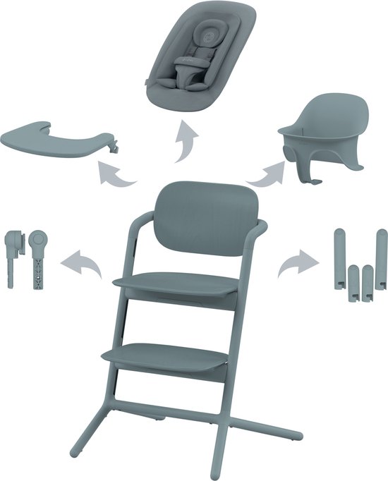 Cybex Lemo - Kinderstoel - 4 in 1 Set - Stone Blue van Cybex
