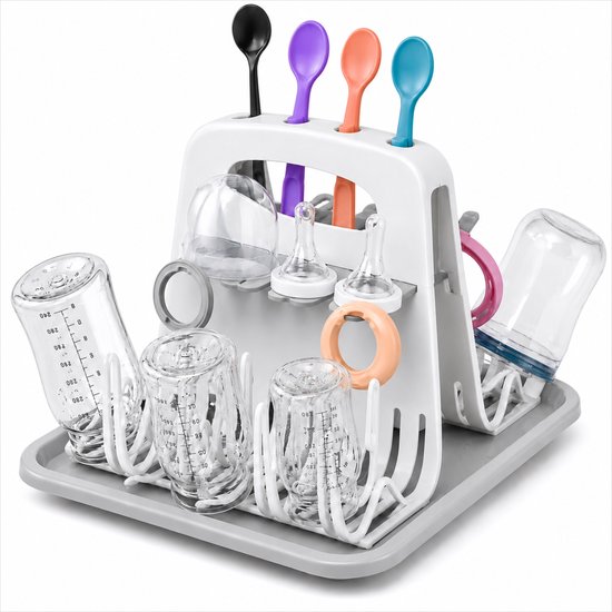 Daily Logix -Droogrek Baby flessen - Afdruiprek Voor Flessen - Flessenrek - Geschikt voor het drogen van flessen, spenen, fopspenen, en andere babyaccessoires