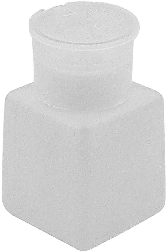 Dailygoods - Anti-statische push down pomp - Alcohol dispenser - Compact vierkant - 100ml - Herbruikbare flessen - Ideaal voor cleanrooms