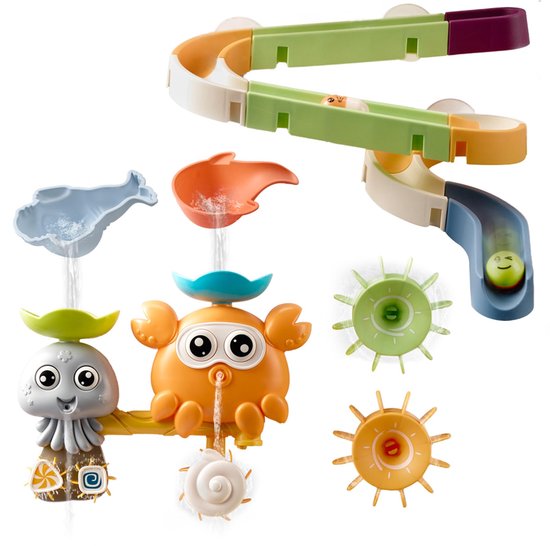 Dailygoods- Bad Speelgoed met Zuignappen - Watermolen - Roterende Water Speelgoed - Bad Speelgoed Baby - Zwemspeelgoed - Veilig en Stevig