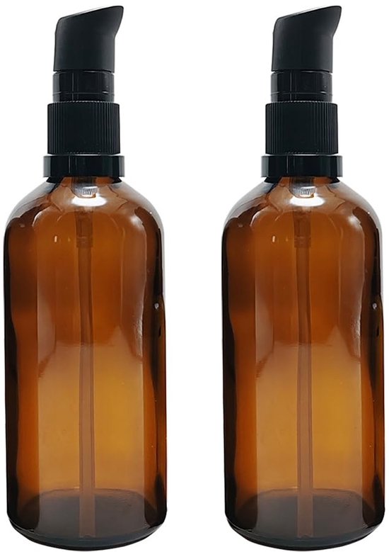 Dailygoods - Dailygoody - Lotion Pompflessen - Herbruikbaar - Glazen - 100ml - Cosmetica - Shampoo - Perfect voor dagelijks gebruik - Luxe uitstraling