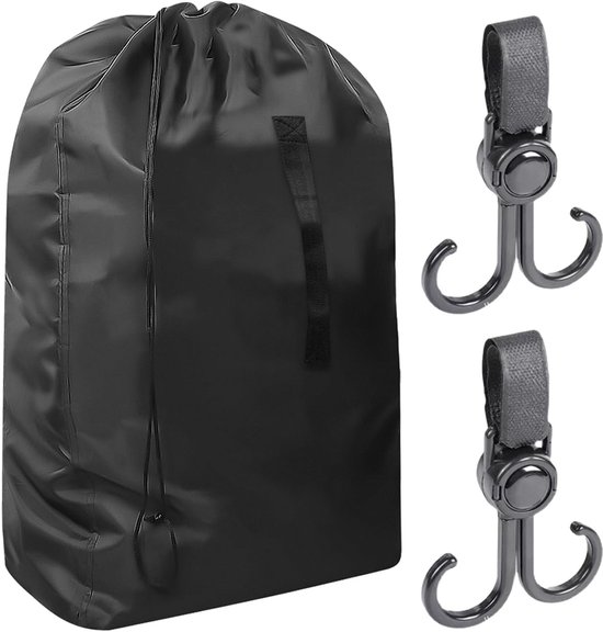 Dailygoods- Kinderwagen Reistas - Draagbare Opbergtas - Inclusief 2 Zwarte Haken - Waterdicht Oxford-Stof - Afmetingen 114 x 49 x 43 cm - Robuust en Duurzaam - Kinderwagentas