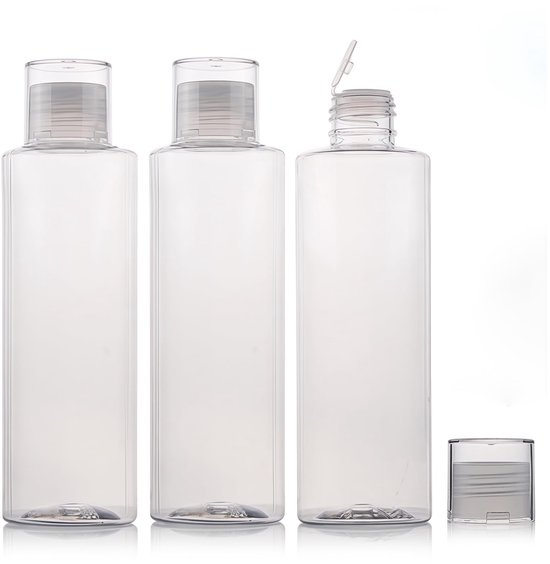Dailygoods - Lege Oplaadbare Waterfles - Duidelijke Plastic Fles - Compact en Herbruikbaar - Transparant - Make-up Container - Ideaal voor Toner en Lo...