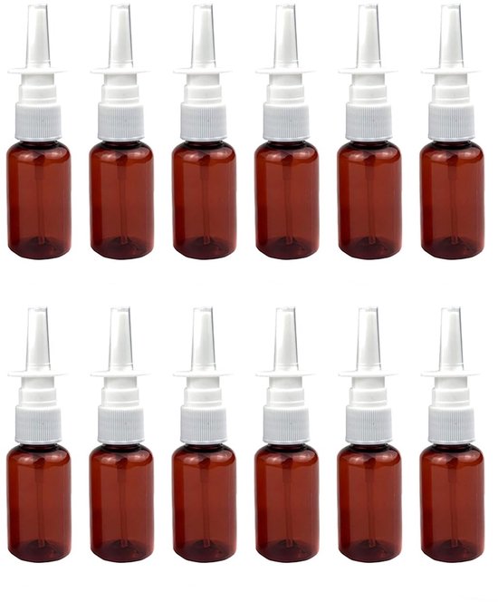 Dailygoods- Neusspray 12 Stuks 10ml - Lege Sprayflessen - Fijne Mist Sprayers - Cosmetische/Medische Toepassingen - Hoogwaardig PET-Plastic - Perfect voor Reizen - Sprayfles