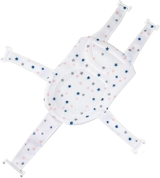 Dailygoods - Opvouwbare badkuipstoel - Badaccessoires voor baby's - Veilig en verstelbaar - Antislip badnet - Geschikt voor pasgeborenen en peuters