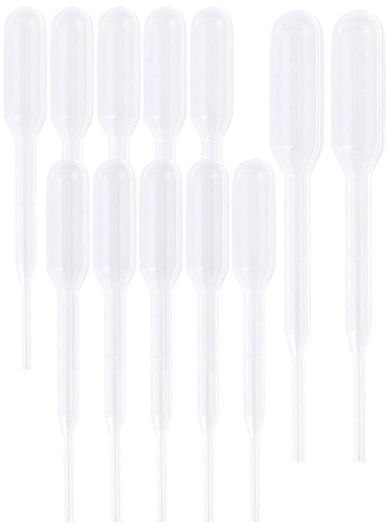 Dailygoods- Pipetten 100 stuks - Mini Kunststof Oogdruppels - Navulbaar 0,2 ml - Heldere Druppelgereedschappen - Voor Essentiële Oliën - Laboratoria - Druppelaar