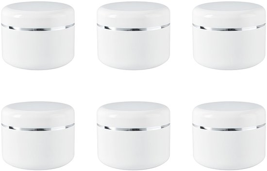 Dailygoods- Plastic Pot - 100ml Lege Ronde Potten - Navulbare Cosmetische Potten - Ideaal voor Crème/Lotion - Duurzaam en Herbruikbaar - Kunststof Binnenvoering tegen Lekkage van Dailygoods