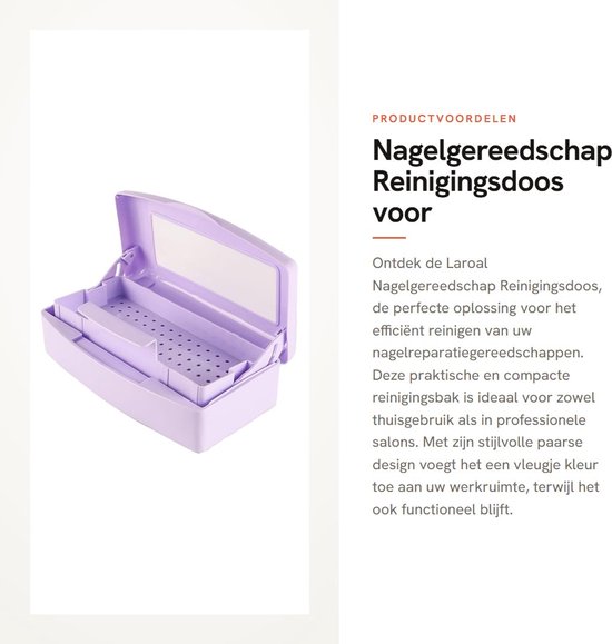 Dailygoods- Reinigingsdoos Handig - Reinigingsbak - Nagelgereedschap - Transparant - Compact - Voor Nagelbenodigdheden - Nagelreinigingsbak