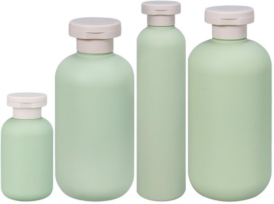 Dailygoods - Reisfles voor toiletartikelen 100ML/200ML/260ML/300ML,Forreen 4 Pack Knijpflessen Lege Plastic Zachte Herbruikbare Lekvrije Reis Containers Lege Flessen voor Shampoo Crèmes Lotion