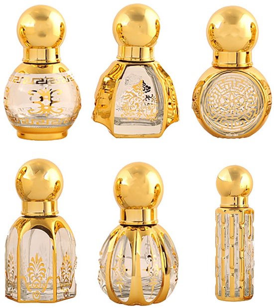 Dailygoods- Rollerflessen Set van 6 - Navulbare Parfumflesjes - Lege Flessen - Roestvrijstalen Rollerballen - Ideaal voor Essentiële Oliën - Capaciteit 8 ml - Parfumflesje