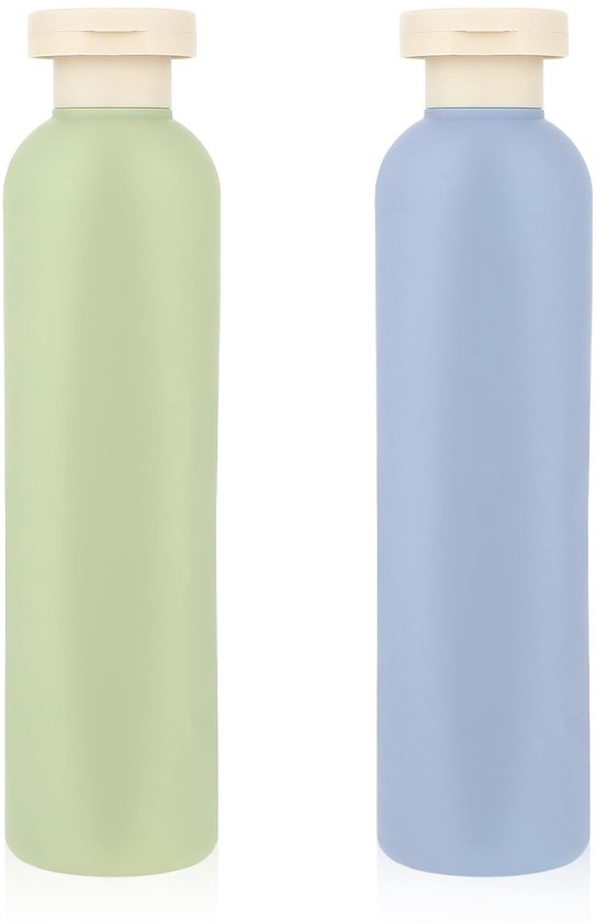 Dailygoods- Squeeze Bottles 2 Stuks 200ML - Herbruikbare Plastic Reisflessen - Lege Flessen met Flipdeksel - Lichtgewicht - Duurzaam - Voor Shampoo/Lotion - Reisset