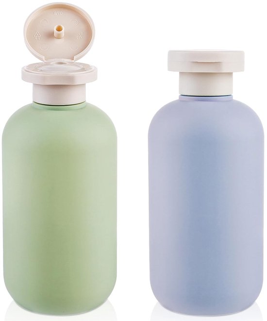 Dailygoods- Squeeze Flessen 2 Pack - 200 ML Hervulbare Reiscontainers - Lichtgewicht - Duurzaam - Lekvrij - Geschikt voor Shampoo/Lotion - Reisflessen