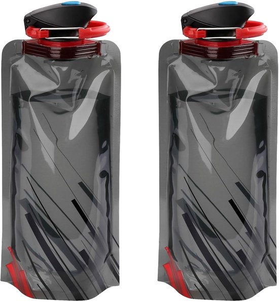 Dailygoods- Vouwbare Drinkfles 700 ml - Opvouwbaar - Herbruikbaar - Carabiner - Flexibel - Makkelijk schoon te maken - Waterfles