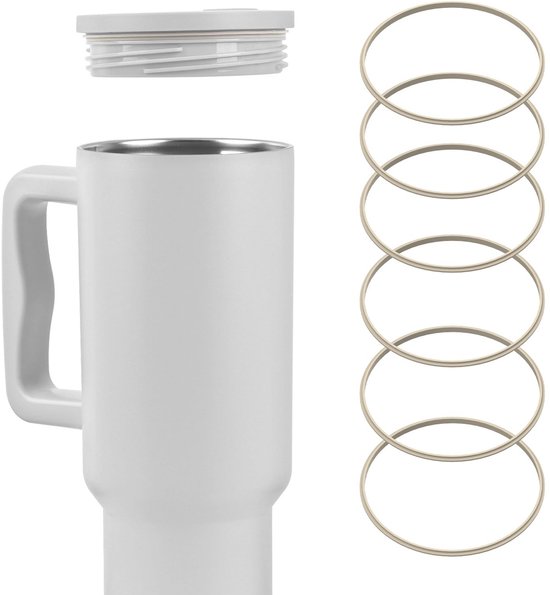 Dailygoods- Waterflespakking Vervangset - Compatibel met Simple Modern Trek 40 oz - Siliconen O-ring - Lekbestendige Afdichting - Inclusief Pincet - Voor Thuis/Kantoor/Buiten - Flespakking