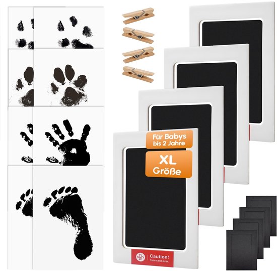 Dailygoods - XL Afdrukset voor Baby en Huisdieren, Hand- en Pootafdrukken Zonder Inkt