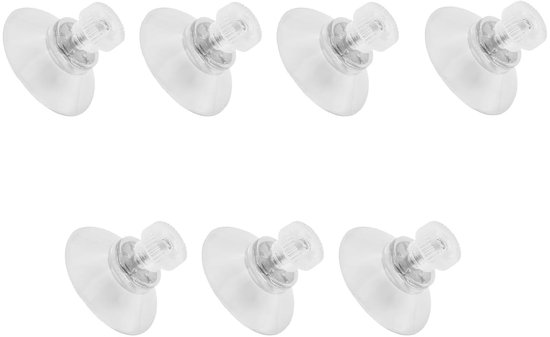 Dailygoods- Zuignapset 7 Stuks - Heldere Kunststof Zuignappen - Raamzuiger - Decoratie - PVC - Diameter 3,3 cm