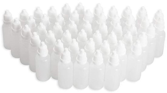 Dailygoody - 50Pcs Plastic Dropper Flessen - Squeezable - 15ml - Perfect voor Olie en Vloeistoffen - Handig voor Doseringsdoeleinden - Inclusief Doppen