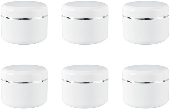 Dailygoody - 6-pack lege potten - navulbare cosmetica potten - 100ml formaat - duurzame opslagcontainers - ideaal voor crèmes en lotions