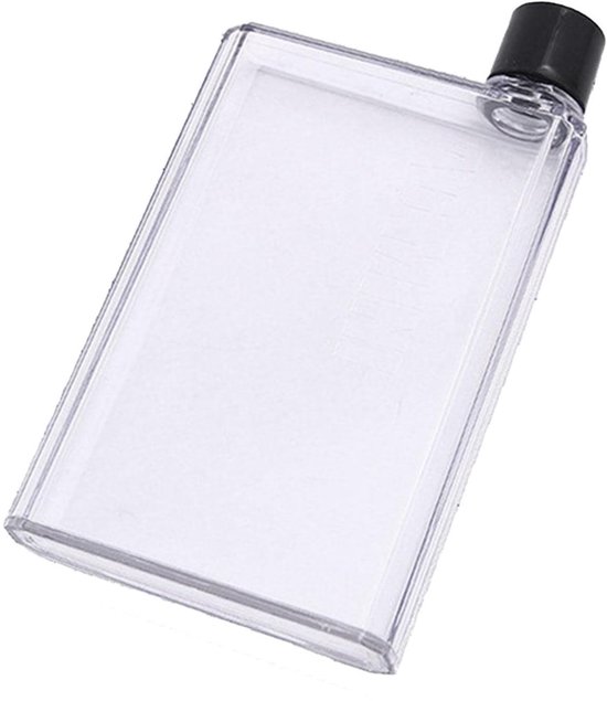 Dailygoody - A5 Flat Water Bottle - 420ml Transparante Fles voor Sport & Reizen