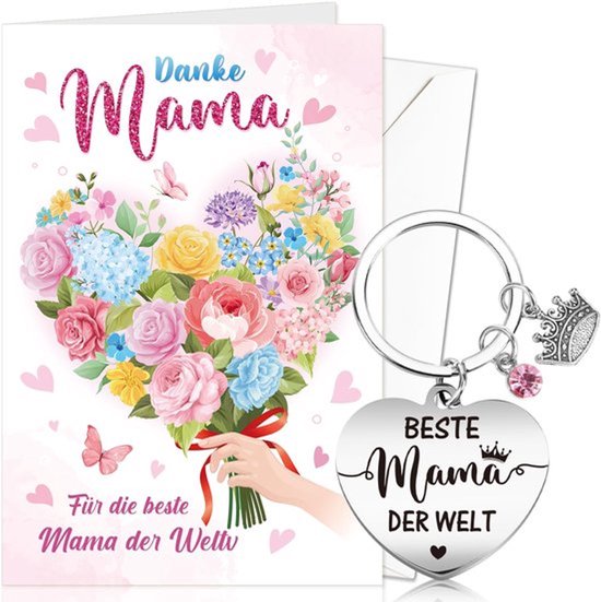 Dailygoody - Cadeau Set - Sleutelhanger voor de Mama - Inclusief