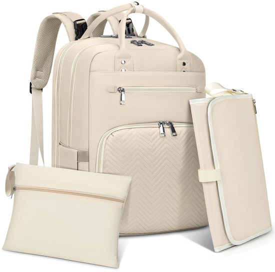 Dailygoody - Luierrugzak - Luiertas met Aankleedkussen - Grote Capaciteit - Uniseks - Multifunctionele Babytas - Geschikt voor Mama en Papa van Merkloos