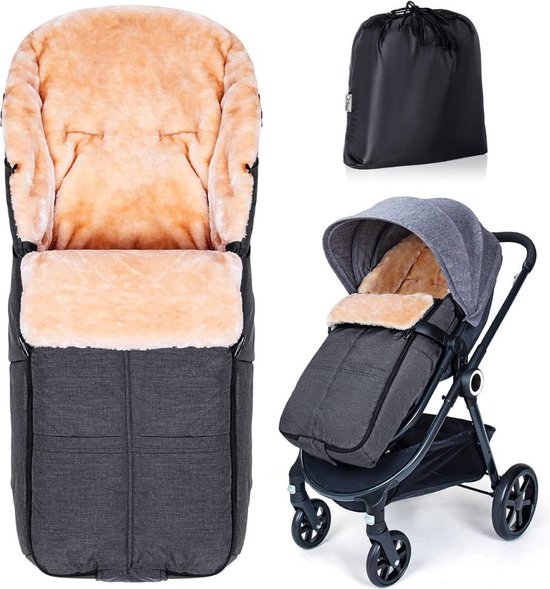 DailySupplies® Voetenzak Buggy - Kinderwagen Wiegdeken - Universeel - Donkergrijs van DailySupplies
