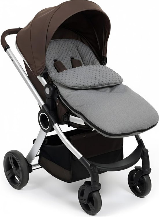 DailySupplies® Voetenzak Buggy - Kinderwagen Wiegdeken - Universeel - Grijs van Merkloos