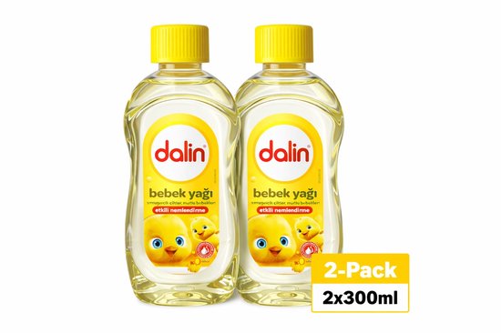 Dalin Baby Oil 2-Pack – 2x300ml – Hydrating Baby Oil – Sensitive Skin Care – Soft & Smooth Skin van Dalin